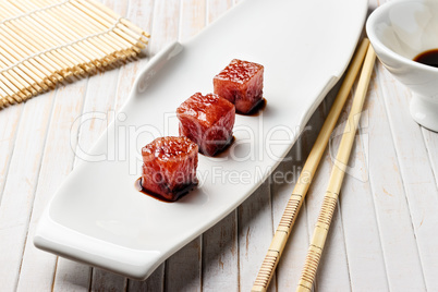 Red tuna sashimi.