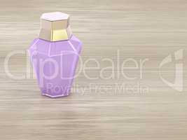 Perfume on wooden table