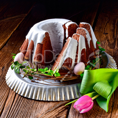 delicious chocolate spring cake