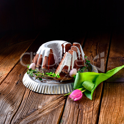 delicious chocolate spring cake