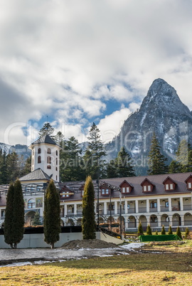 Caraiman Monastery in Busteni Mountains in Romania