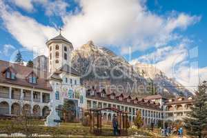 Caraiman Monastery in Busteni Mountains in Romania