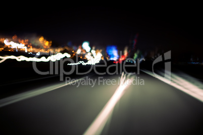 road at night