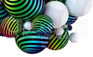 Abstract colored balls