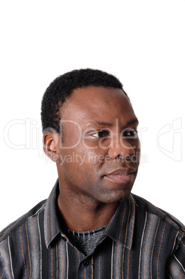 Portrait image of African man in close up