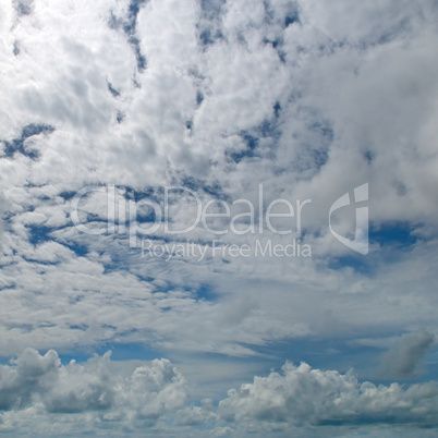 Beautiful clouds slowly flying in the sky.