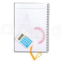 School and office supplies isolated on white background.