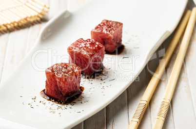 Red tuna sashimi.