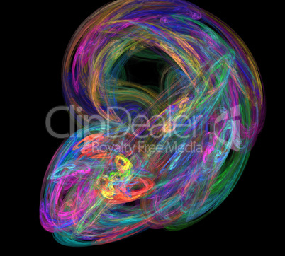 image of one Digital Fractal on Black Color image of one Digital Fractal on Black Color
