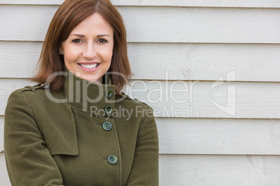 Happy Attractive Middle Aged Woman Smiling