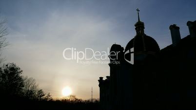 Beautiful church, sky time lapse