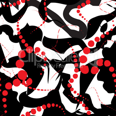 Abstract blot seamless pattern. Dotted painting background