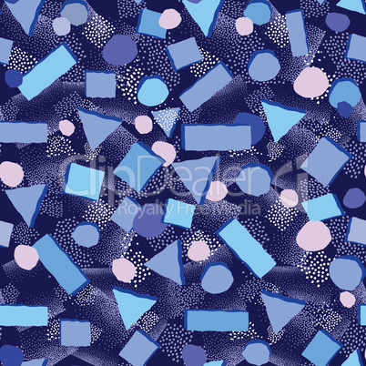 Abstract geometric seamless pattern. Dotted tile background