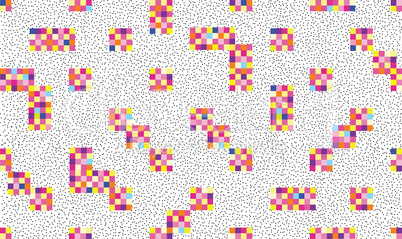 l Abstract geometric seamless pattern. Stylish dotted pixel background