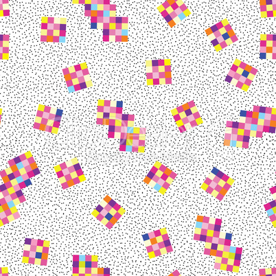 l Abstract geometric seamless pattern. Stylish dotted pixel background