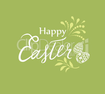 Happy Easter greeting card. Holiday bakground Easter eggs