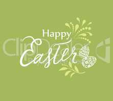 Happy Easter greeting card. Holiday bakground Easter eggs