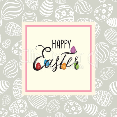 Happy Easter greeting card. Holiday bakground