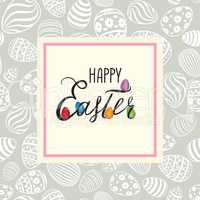 Happy Easter greeting card. Holiday bakground