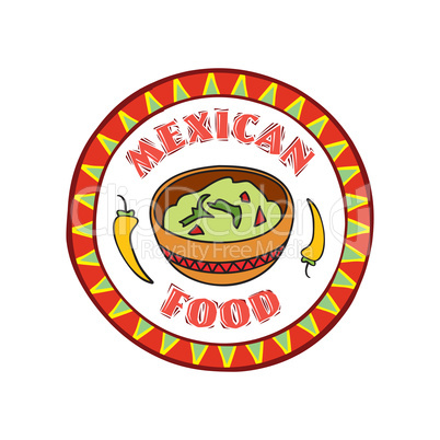 Mexican food icon.  Traditional cuisine of Mexico. Fastfood cafe