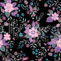 Floral seamless pattern. Ornamental flowers background