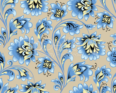 Floral seamless pattern. Flower ornamental festive background