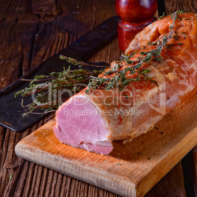 pork tenderloin smoked with herbs