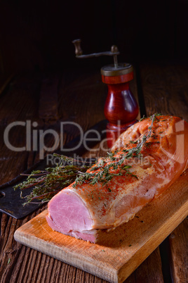 pork tenderloin smoked with herbs