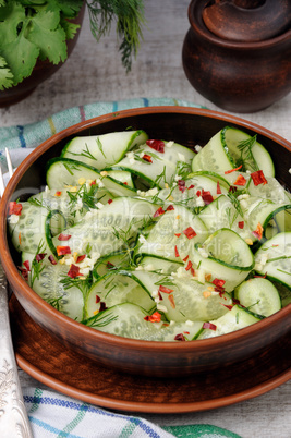 Cucumber spicy salad