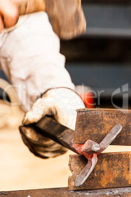 Blacksmith working