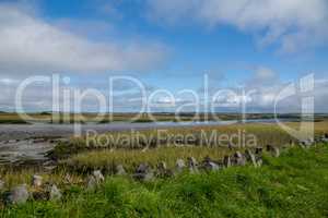 Irish Landscape near of Carrigafoyle castle