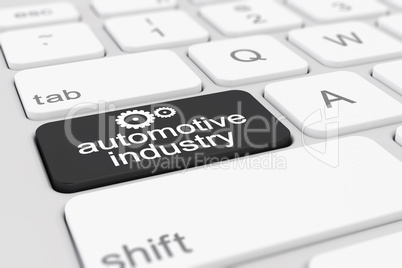 3d render of a keyboard with black automotive industry button.