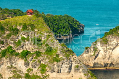 Lonely Hut on a Mountainous Island