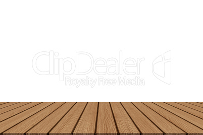 perspective vintage wood isolated on white background