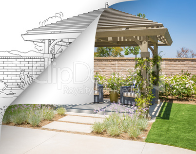 Completed Pergola Photo with Page Flipping to Drawing Behind