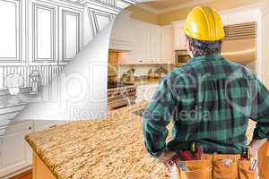 Contractor Facing Kitchen Photo with Page Corner Flipping to Dra
