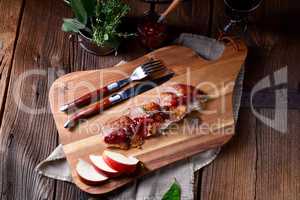 fried duck breast with cranberries