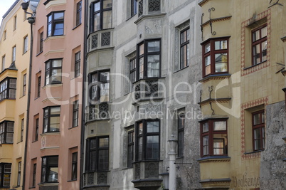 Häuserfront in Innsbruck