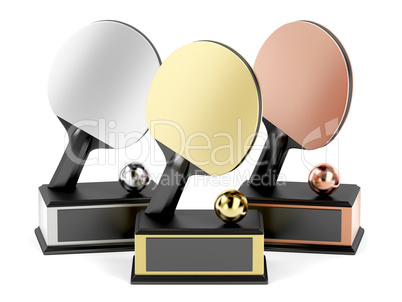 Table tennis trophies