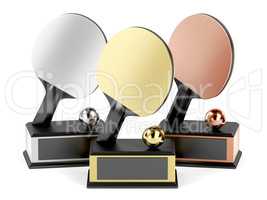 Table tennis trophies