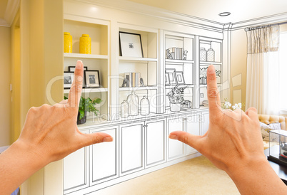 Hands Framing Custom Built-in Shelves and Cabinets Design Drawin