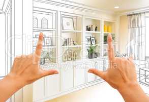 Hands Framing Custom Built-in Shelves and Cabinets Design Drawin