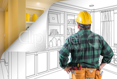 Contractor Facing Built-in Shelves and Cabinets Drawing with Pag