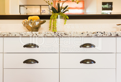 Classic Bathroom Granite Counter Top and Drawers Abstract