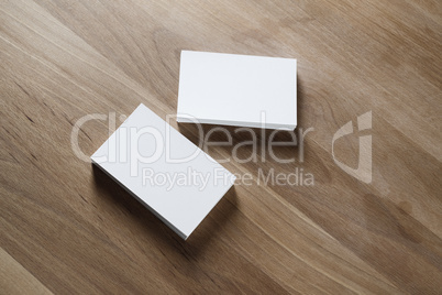 White business cards