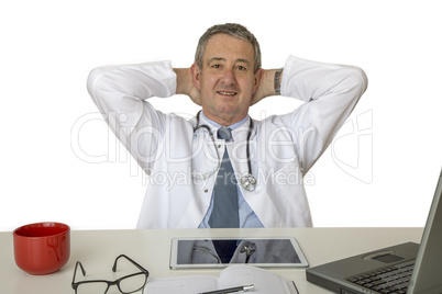 Doctor sitting at the desk