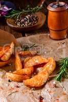 rosemary Potato wedges from the oven