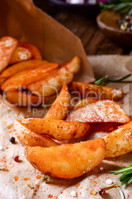 rosemary Potato wedges from the oven