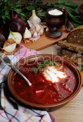 Borsch - soup with beet