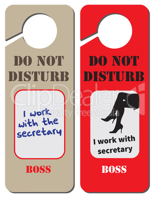 Boss works with secretary